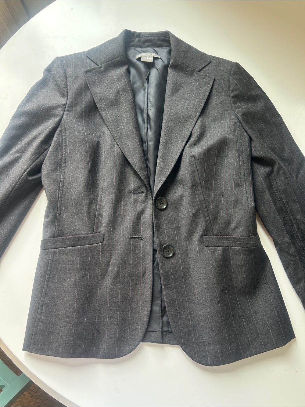 Ann Taylor Women's Charcoal Pinstripe Blazer